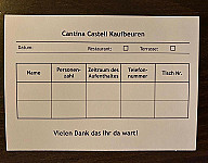 Cantina Castell menu