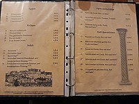 Schloßrestaurannt Akropolis menu