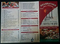Reusrather Grill menu