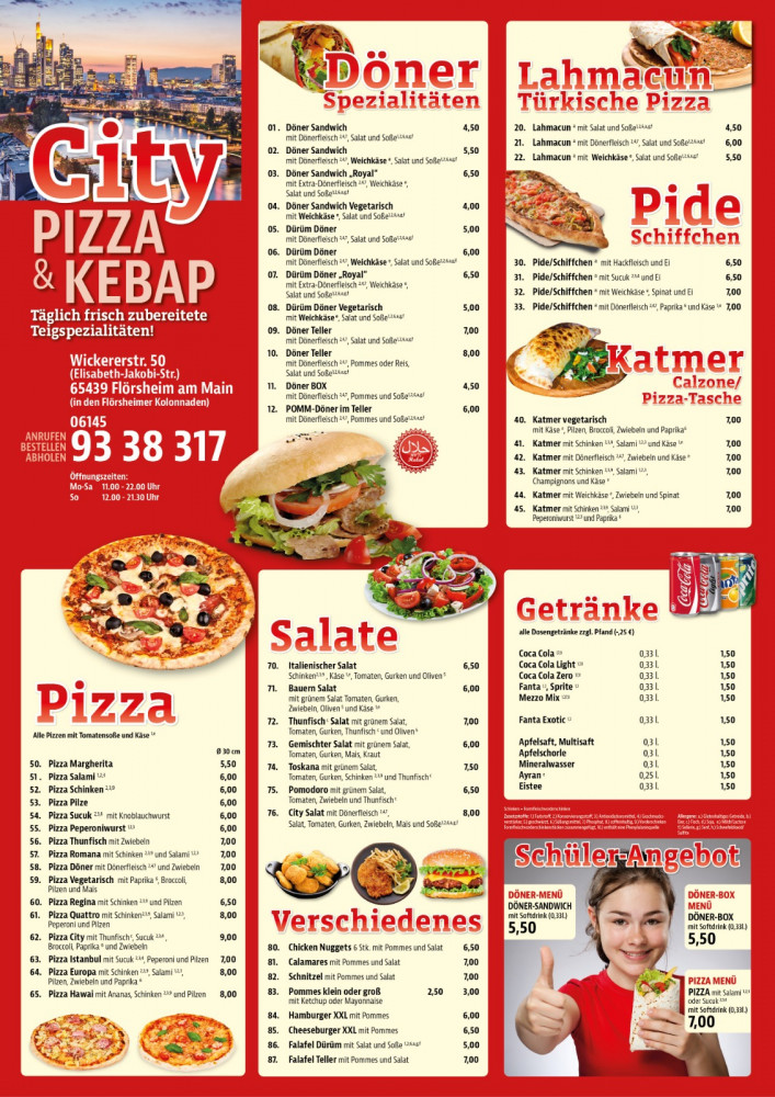 City Doner Pizza & Kebab Florsheim Am Main aus Flörsheim