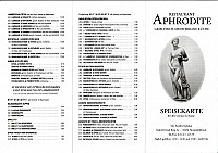 Aphrodite menu